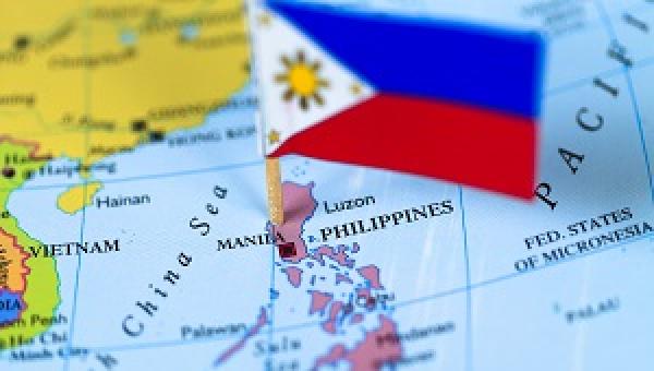 Philippines map flag