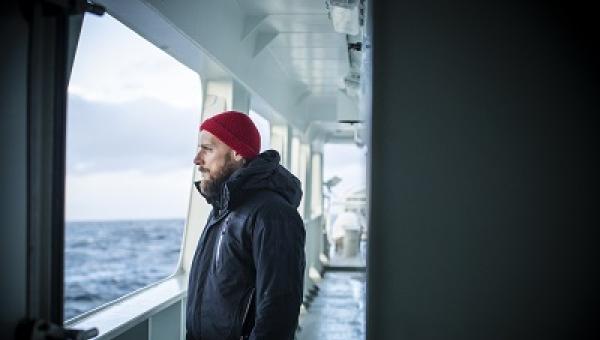 Man looking out to sea