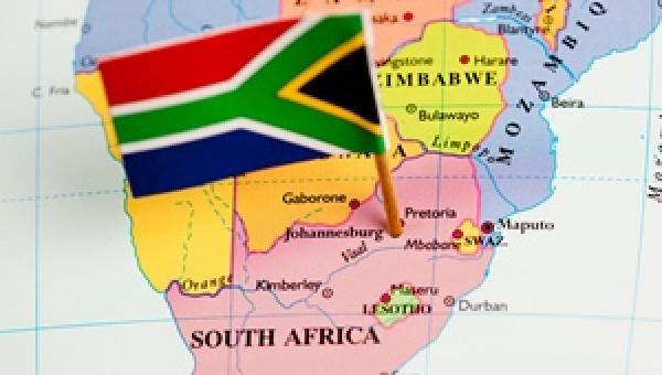South Africa flag map