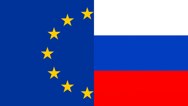 EU and Russian Flag