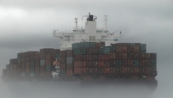 Ship in fog