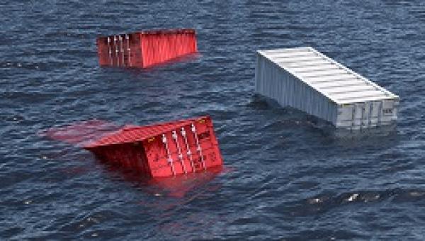 container in the sea