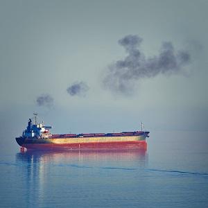 Fuming Bulk Carrier Ship in the Black Sea at the Evening istock resized.jpg